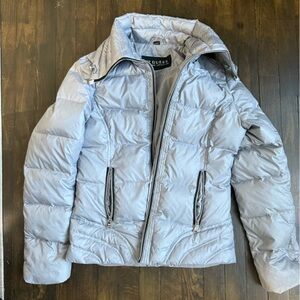 Guess Light Blue Gray Puffer Jacket